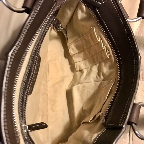 Ellington Dark Brown Pebbled Leather Shoulder Bag - Picture 3 of 8